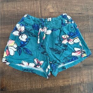 Floral Teal Toddler Shorts